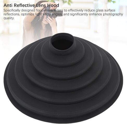 Silicone Lens Hood for 30-50mm Camera Lens, Collapsible & Anti Reflective Digital Hood DSLR Cap Shade in Saudi Arabia