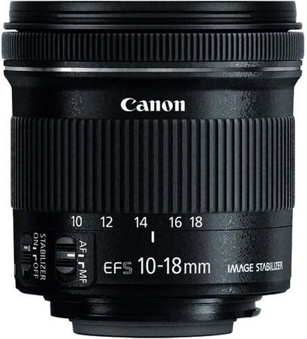 Canon EF-S 10-18mm f/4.5-5.6 IS STM Wide Angle Zoom/Image Stabilizer Lens Kit for Canon - International Version (No Warranty) in Saudi Arabia