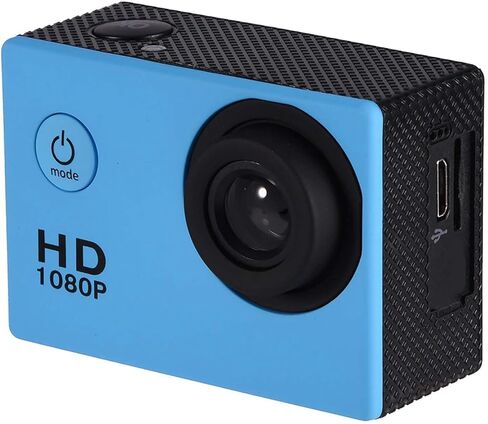 كاميرا Fosa Action Camera مقاومة للماء في الهواء الطلق مع علبة الإسكان المقاومة للماء ، وركوب الدراجات الرياضية Mini DV Camcorder في بطاريات قابلة للشحن مع مجموعات الملحقات المتصاعدة (الأزرق) in Kuwait