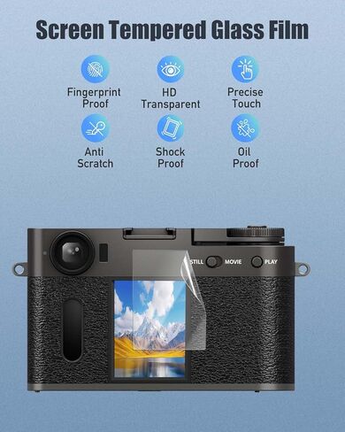 واقي شاشة من 4 عبوات لفيلم Fujifilm x Half- Soft Pet Film for Fujifilm X Half Digital Camera ، مضاد للخلع ، مضاد للأصوار ، HD Clear Film in Kuwait