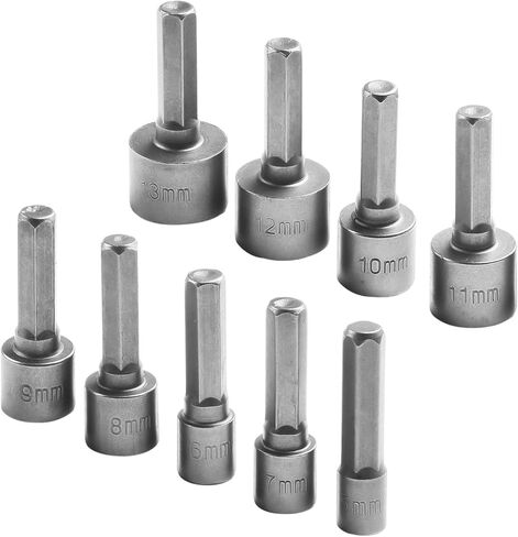 9pcs حفر بتات محول 5-1M المقبس 1/4inch سائق سداسي سداسي جوز ، oodworking ، قطع غيار السيارات ، إصلاح الآلة المهنية in Kuwait