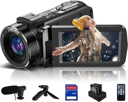 4K فيديو كاميرا كاميرا كاميرا الفيديو 10x البصرية 120x Zoom ، 30 ميجابكسل التركيز التلقائي Camera Camera 3.0 " in Saudi Arabia