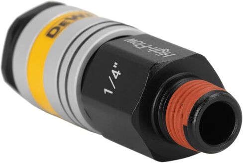 Dewalt High Flow Male Acpler مع تصميم 6 كرات للربط لتصميم لإصدار سريع وسهل ، 80 SCFM في 90 رطل - موصل أداة هواء متينة وفعالة in Kuwait