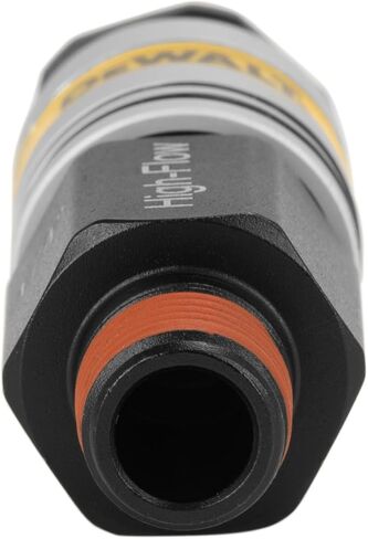 Dewalt High Flow Male Acpler مع تصميم 6 كرات للربط لتصميم لإصدار سريع وسهل ، 80 SCFM في 90 رطل - موصل أداة هواء متينة وفعالة in Kuwait