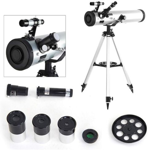 Telescopes Outdoor Astronomical Telescope Performance 700-76 Reflector Astronomical Telescope with imuthal Mount Adjustable Aluminium Tripod for Kids Beginners in Saudi Arabia