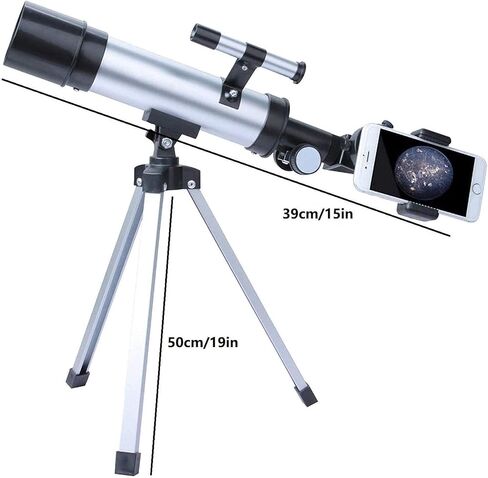 Telescopes Astronomy 600mm Focal Length HD Outdoor Monocular Space Telescope with Adjustable Tripod 50mm Refractor for Beginners in Saudi Arabia