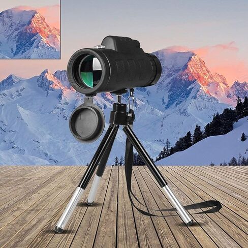 مناظير 40 × 60 تلسكوب أحادي الزاوية نطاق النهر الليلي مع Compass Phone Clip Tripod Outdoor Telescope in Saudi Arabia