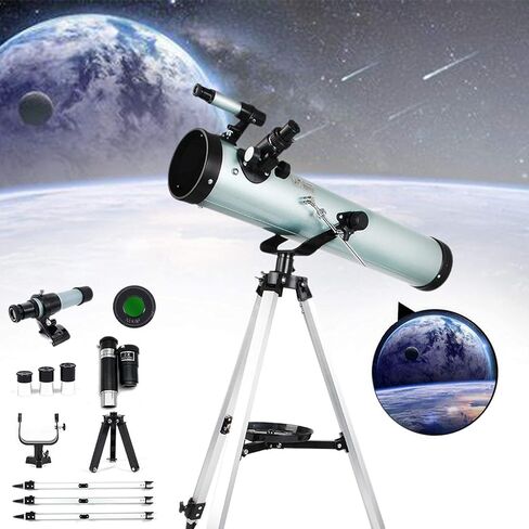 Professional Astronomical Telescope Monocular Hight Definition 350X Refractive Space Scope Refractor Telescopes for Adults Kids Children with Tripod & Finder Scope + 2Extender + Moon Filter+3 Eyepiece in Saudi Arabia