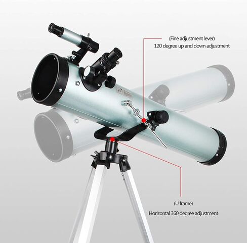 Professional Astronomical Telescope Monocular Hight Definition 350X Refractive Space Scope Refractor Telescopes for Adults Kids Children with Tripod & Finder Scope + 2Extender + Moon Filter+3 Eyepiece in Saudi Arabia