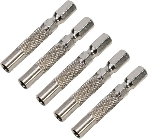 5pcs 6.35mm insert bit adapter to 4mm electric pecldriver socket حامل بتات المقبس السداسي المغناطيسي لتطبيقات مختلفة in Saudi Arabia