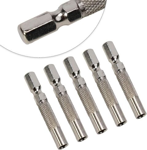 5pcs 6.35mm insert bit adapter to 4mm electric pecldriver socket حامل بتات المقبس السداسي المغناطيسي لتطبيقات مختلفة in Saudi Arabia