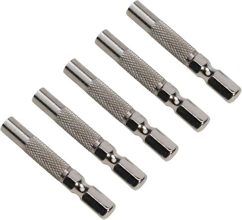 5pcs 6.35mm insert bit adapter to 4mm electric pecldriver socket حامل بتات المقبس السداسي المغناطيسي لتطبيقات مختلفة in Saudi Arabia