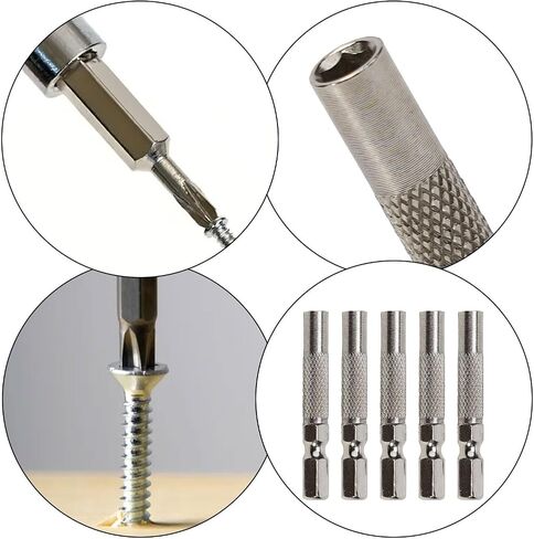 5pcs 6.35mm insert bit adapter to 4mm electric pecldriver socket حامل بتات المقبس السداسي المغناطيسي لتطبيقات مختلفة in Saudi Arabia