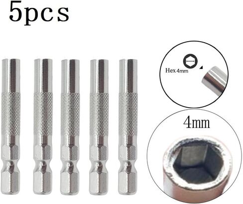 5pcs 6.35mm insert bit adapter to 4mm electric pecldriver socket حامل بتات المقبس السداسي المغناطيسي لتطبيقات مختلفة in Saudi Arabia