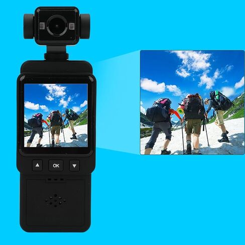 AsixxSix 1080p HD Pocket Camcorder ، 3 كاميرا جسم يمكن ارتداؤها محورًا ، كاميرا عمل كاميرا متهورة باليد للرياضة في الهواء الطلق سجلات TravelVideo (بدون بطاقة ذاكرة) in Kuwait