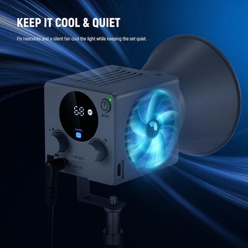 Neewer HS60B ضوء الفيديو المحمول ، مصباح Mini LED COB STUDIO مع التحكم في التطبيق 60W الإضاءة المستمرة ، 2700K-6500K 0-100 ٪ PWM Dimming ، CRI97+، 12 مشاهد ، تنظيف قطعة قماش لتسجيل فيديو التصوير الفوتوغرافي in Saudi Arabia