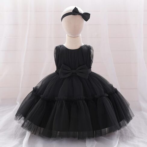 Kidinix Baby Flower Girl Dress Toddler Ruffle Bowknot with headloy prom pageant pageant wedding birdty dress erces in Kuwait