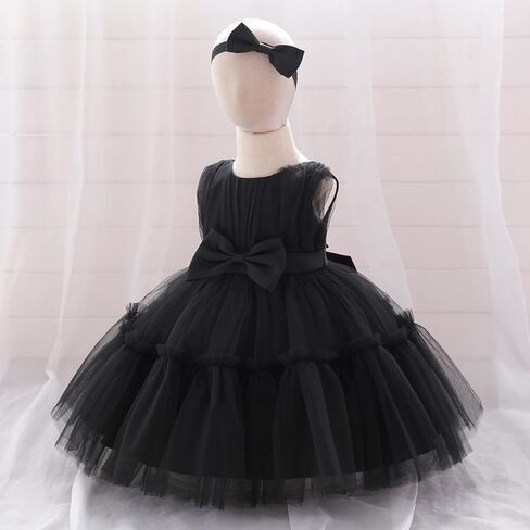 Kidinix Baby Flower Girl Dress Toddler Ruffle Bowknot with headloy prom pageant pageant wedding birdty dress erces in Kuwait