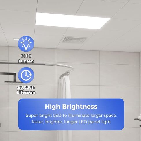 36 Pack 2x4 LED Flat Panel Light, Bright 9100LM Flush Mount Office Kitchen Ceiling Light Fixtures,Dimmable,Selectable 5 CCT 3000K/4000K/5000K/5700K/6500K, 5 Wattages 30W/40W/50W/60W/70W in Saudi Arabia