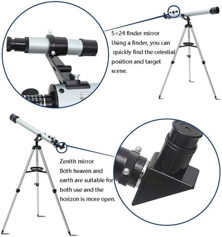 Super Binoculars Telescopes 525 Times Single Tube Astronomical Telescope 60700 Refractor Telescope for Professional Stargazing and Astronomy Beginners with Aluminum Alloy Tripod in Saudi Arabia