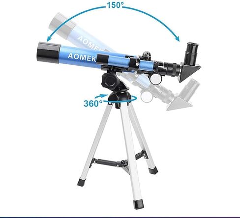 High Power HD Kids Telescope for Adults Astronomy Beginners 40mm Aperture 400mm Focal Length Mount Astronomical Refracting Telescope Fully-Coated Glass Optics Blue in Saudi Arabia