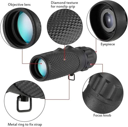 12X25 High Power Portable Binoculars/Monocular Telescope, Compact with BAK4 Prism Lens, Ideal for Birdwatching & Sports Games in Saudi Arabia
