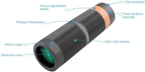 10X36 HD Waterproof Monocular Telescope with Bak4 Prism & Phone Camera Adapter, Powerful Portable Binoculars in Saudi Arabia