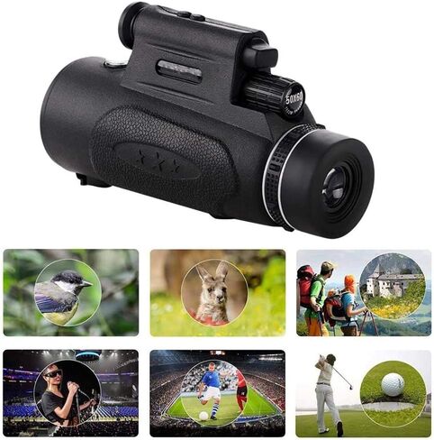 12 × 42 تلسكوب أحادي الطاقة عالي الطاقة مع عدسة PAK4 Prism - مناظير مضغوطة لمشاهدة الطيور والمسرح والهاتف الذكي in Saudi Arabia