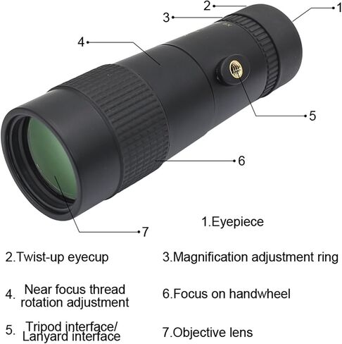 8-24X40 Zoom HD Telescope Monocular - Optical Telephoto Camera Lens with BAK7 Prism for Outdoor Activities, Camping, Hiking, Hunting, and Sharp Images in Saudi Arabia