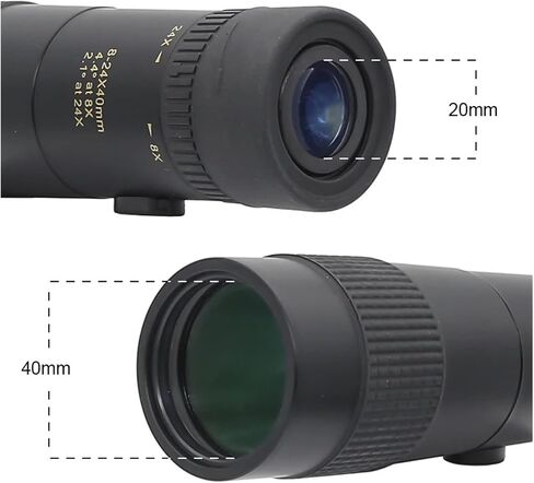 8-24X40 Zoom HD Telescope Monocular - Optical Telephoto Camera Lens with BAK7 Prism for Outdoor Activities, Camping, Hiking, Hunting, and Sharp Images in Saudi Arabia