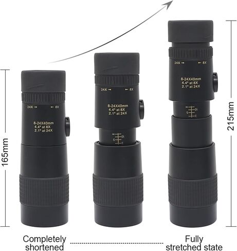 8-24X40 Zoom HD Telescope Monocular - Optical Telephoto Camera Lens with BAK7 Prism for Outdoor Activities, Camping, Hiking, Hunting, and Sharp Images in Saudi Arabia