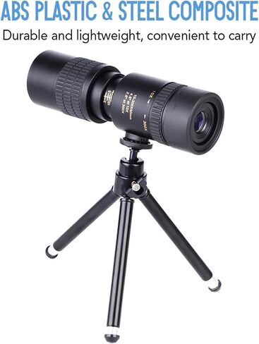 10-300X40mm BAK4 Prism Monocular Telescope with Tripod Holder - Perfect for Bird Watching, Camping, and Hiking in Saudi Arabia