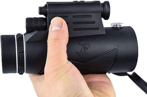 12x50 Monocular Telescope with LED Light & Smartphone Adapter - BAK4 Prism Lens, Tripod Included for Bird Watching in Saudi Arabia