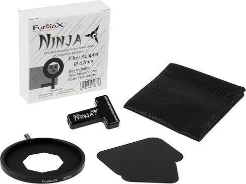 Ninja 62mm Filter Adapter - Creative Universal & Magnetic Accessories for Smartphones: Ninja Magnetic Core, 62mm Filter Adapter in Saudi Arabia