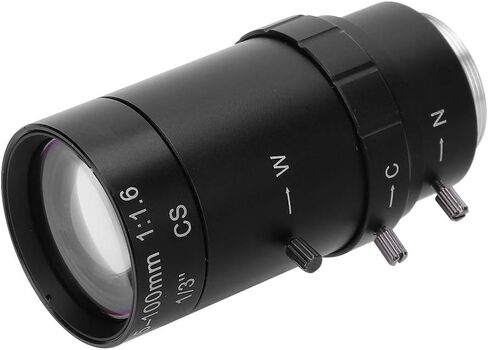 1.3MP Zoom Camera Lens, Aluminum Alloy 5 to 100mm Focal Length Manual Aperture CCTV Lens, for Security Cameras in Kuwait
