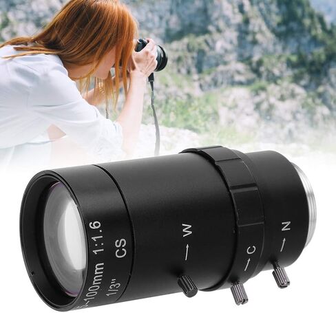 1.3MP Zoom Camera Lens, Aluminum Alloy 5 to 100mm Focal Length Manual Aperture CCTV Lens, for Security Cameras in Kuwait