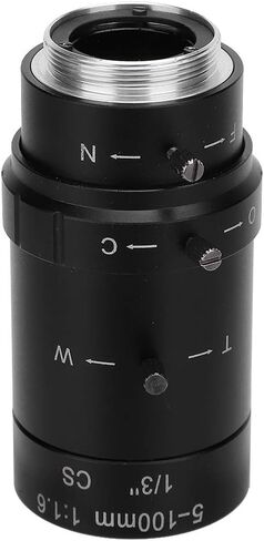 1.3MP Zoom Camera Lens, Aluminum Alloy 5 to 100mm Focal Length Manual Aperture CCTV Lens, for Security Cameras in Kuwait
