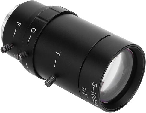 1.3MP Zoom Camera Lens, Aluminum Alloy 5 to 100mm Focal Length Manual Aperture CCTV Lens, for Security Cameras in Kuwait