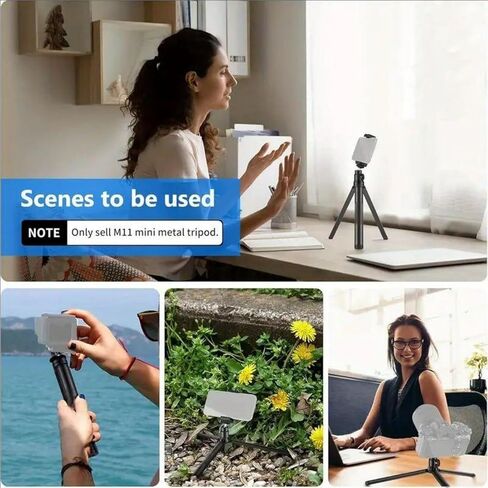 Metal Mini Tripod, Compact Desktop Tabletop Stand with Gimbal Handle Grip, Stable and Durable, Compatible with All Cameras, Perfect for Vlogging, Photography, and Video Recording in Saudi Arabia