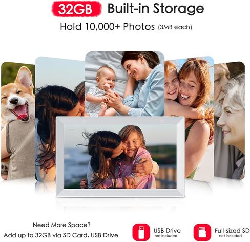 2 أجهزة كمبيوتر من إطار الصورة الرقمية ، Frameo 15.6 بوصة إطار صورة رقمي كبير wifi ، 1920 * 1080 IPS in Kuwait