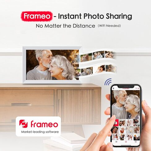 2 أجهزة كمبيوتر من إطار الصورة الرقمية ، Frameo 15.6 بوصة إطار صورة رقمي كبير wifi ، 1920 * 1080 IPS in Kuwait