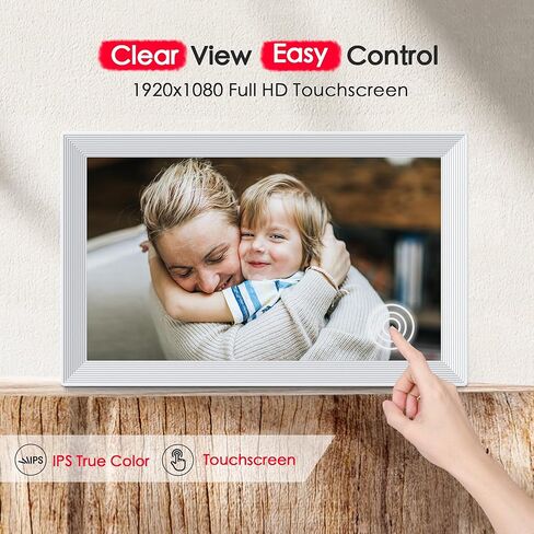 2 أجهزة كمبيوتر من إطار الصورة الرقمية ، Frameo 15.6 بوصة إطار صورة رقمي كبير wifi ، 1920 * 1080 IPS in Kuwait