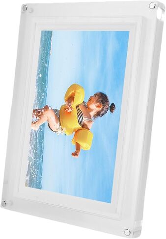 Pomya WiFi Electronic Picture Frame, Touchscreen Wireless App Sharing Digital Picture Frames 10.1 Inches for Home Office (US Plug) in Saudi Arabia