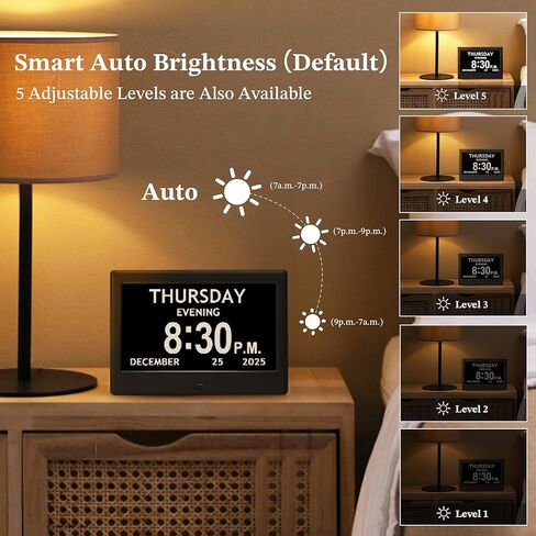 15.6 '' Frameo WiFi Digital Picture Frame مع 7 "ساعة رقمية مع تاريخ ووقت للمسنين in Kuwait