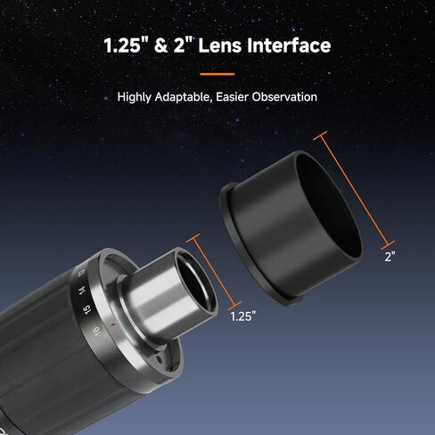 SVBONY Zoom Eyepiece Set, Achieve Zoom Range 3-16mm, SV215 Zoom Eyepiece, 1.25'' 3-8mm Eyepiece Bundle with SV245 8-16mm Telescope Eyepiece, 1.25'' 2'' Dual Interfacefor Astronomy Planetary Visual in Saudi Arabia