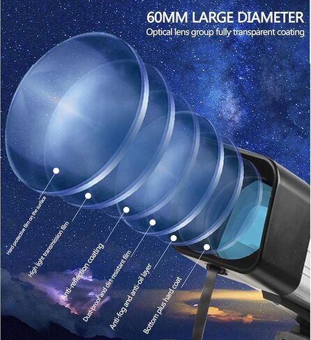 Professional Portable Observation and Learning Telescope Professional Astronomical Telescope Monocular 60MM Refractive Outdoor Travel Spotting Scope with Tripod for Beginners in Saudi Arabia