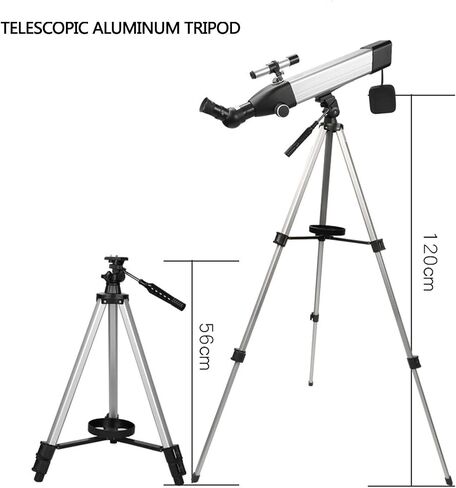 Professional Portable Observation and Learning Telescope Professional Astronomical Telescope Monocular 60MM Refractive Outdoor Travel Spotting Scope with Tripod for Beginners in Saudi Arabia