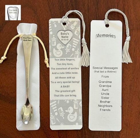 Personalized Baby Feeding Spoon | Custom Engraving Name & Birthdate | Keepsake Gift (Stainless Love Lasts) in Saudi Arabia