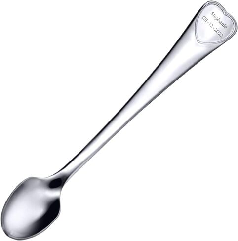Personalized Baby Feeding Spoon | Custom Engraving Name & Birthdate | Keepsake Gift (Stainless Love Lasts) in Saudi Arabia