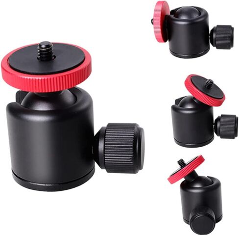 NUOBESTY DSLR Camera Tripod Mount 360° Rotatable Hot Shoe Head Compact Ballhead for Video Recording Compatible Tripods and Monopods in Saudi Arabia